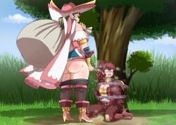 1futa 1girls anna_(fire_emblem_awakening) ass blindfold candace_(fire_emblem) chubby chubby_futa drinking_urine fire_emblem fire_emblem_awakening fire_emblem_fates futanari humiliation nintendo peeing peeing_in_mouth peeing_on_another ripped_clothing the_dark_mangaka tied_up urinating_futa