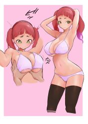 1girls arched_bangs armpit armpit_peek armpits bare_armpits bare_arms bare_belly bare_chest bare_hands bare_hips bare_midriff bare_navel bare_shoulders bare_skin belly belly_button big_breasts black_legwear black_stockings black_thigh_highs black_thighhighs blunt_bangs boob_grab bra breast_grab breast_squeeze breasts busty busty_female busty_girl caressing_breasts cleavage collarbone curvaceous curvaceous_body curvaceous_female curvaceous_figure curvaceous_hips curvy curvy_body curvy_female curvy_figure curvy_hips digital digital_art digital_drawing digital_drawing_(artwork) digital_media digital_media_(artwork) elbows embarrassed embarrassed_expression embarrassed_female embarrassed_underwear_female exposed_armpits exposed_arms exposed_belly exposed_chest exposed_hips exposed_midriff exposed_navel exposed_shoulders exposed_skin female female_focus fingers flustered flustered_female fondling fondling_breasts grabbing_breast grabbing_breasts grabbing_tits green_eyes green_eyes_female groin grope groping groping_breast groping_breasts groping_chest hairless_armpits hand_behind_head hand_on_another's_breast hand_on_another's_chest hand_on_breast hand_on_chest hands_behind_head hands_on_another's_breasts hands_on_another's_chest hands_on_breasts hands_on_chest high_resolution highres hourglass_figure inguinal_crease inguinal_ligament large_boobs large_breasts lean_figure legwear long_hair looking_at_viewer midriff narrow_waist navel nipple_bulge original original_art original_artwork original_character panties pink_background pink_bra pink_panties pink_underwear pixiv_id_74411726 plump_breasts posing posing_for_the_viewer posing_naked posing_nude pushing_breasts_together pushing_breasts_up red_hair red_hair_female shaved_armpits shoulders simple_background slender_body slender_waist slim_waist smooth_armpits squeezing_breast squeezing_breasts squeezing_breasts_together standing stockings thigh_highs thighhighs thighs twintails twintails_(hairstyle) underwear underwear_only upper_body wide_hips