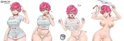 1girls breasts cameltoe choker compilation female female_only jojo's_bizarre_adventure like_and_retweet naked naked_female nutkingcall open_mouth panties peace_sign price_tag pussy shirt shirt_cut_meme shocked smirk smug thick_thighs thin_waist trish_una twitter_strip_game twitter_strip_game_(meme) undressing vento_aureo water_bucket waving_clothes wet wet_body wet_clothes white_shirt