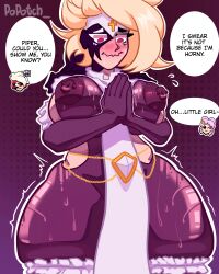 brawl_stars denial goddess horny huge_breasts in_heat lumi_(brawl_stars) nervous nervous_smile persephone_lumi_(brawl_stars) popotch praying supercell