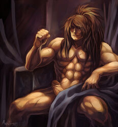 alliance_(warcraft) bara blizzard_entertainment human human_warrior ladyavali male male_only muscle muscles nude penis stormwind tagme varian_wrynn warcraft warrior_(warcraft) world_of_warcraft yaoi