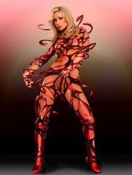 1girls blonde_hair breasts carnage_(marvel) female female_only human light-skinned_female light_skin marvel photo_manipulation pussy she-carnage spider-man_(series) symbiote tagme