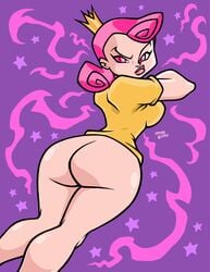 anya_uribe assesina bottomless catsmeow looking_back nickelodeon pink_hair smooth_skin the_fairly_oddparents wanda