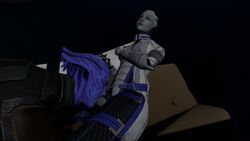 3d 3d_(artwork) asari asari_futanari clothing futanari garry's_mod johnnytopside159 liara_t'soni mass_effect oral_sex tela_vasir