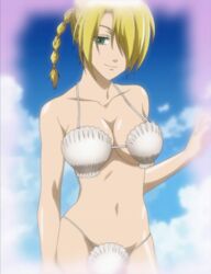 1girls beelzebub_(manga) female female_only hilda_(beelzebub) pointy_chin seashell_bra solo