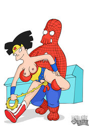 amy_wong cosplay dc female futurama human male marvel marvel_comics online_superheroes spider-man_(cosplay) spider-man_(series) straight wonder_woman_(cosplay) zoidberg