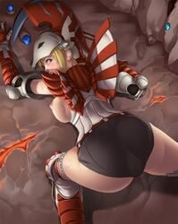 agnaktor_(armor) ass blonde_hair breasts capcom exposed_breasts monster_hunter nipples pussy tagme thick thick_ass