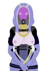 1girls 3_fingers 7starsoul alien_girl bioware breasts_out female female_only masked masked_female mass_effect no_humans quarian solo solo_female tali'zorah_nar_rayya