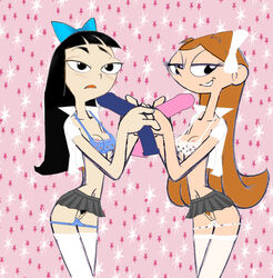 candace_flynn disney disney_channel female female_only human multiple_females multiple_girls phineas_and_ferb pussy stacy_hirano tagme