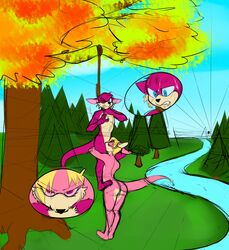 2016 absurd_res anthro asphyxiation ass blonde_hair blue_eyes bound bound_to_tree clenched_teeth close-up cutaway drooling duo fang_the_sniper fangs fellatio female forest fur fyrefly grass hair hanged hanging_from_branch hanging_from_tree highres looking_at_viewer looking_down male mammal multicolored_fur mustelid neck_grab nervous noose nude one_eye_closed oral outdoors pink_fur purple_eyes river rope rough_sketch saliva sketch sky sonic_(series) sonic_the_hedgehog_(series) standing straight sweat teeth tree two_tone_fur weasel