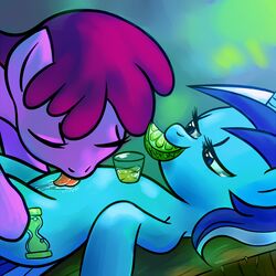 berry_punch_(mlp) friendship_is_magic megasweet minuette_(mlp) my_little_pony straight_hair yuri