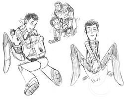 buzz_lightyear disney gay loralit male_only monochrome pixar rough_sketch tagme toy_story woody_pride