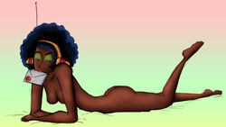 afro angel_dynamite ass breasts dark_skin female female_only hanging_breasts letter makeup mystery_inc nipples nude nude_female oddrich scooby-doo tagme