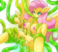 anal animal_ears anthro blush breasts cum cum_in_mouth cum_in_pussy cum_inside equine female fluttershy_(mlp) friendship_is_magic fur furry green_eyes hair highres hooves horse_ears maishida mammal my_little_pony nipples oral pink_hair simple_background straight_hair tail tentacle tentacle_sex triple_penetration uncensored vaginal_penetration white_background yellow_fur