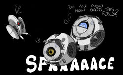 2boys automated_turret male male_only male_penetrated portal_(series) portal_2 sentry_turret space_core text valve wheatley