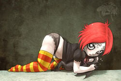 bat bestiality female fur human interspecies male panties ruby_gloom ruby_gloom_(franchise) scared scaredy_bat size_difference