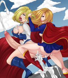 2futas areolae ass autofacial blonde_hair blue_eyes boots breast_squeeze breasts cape cum cum_drip cum_in_pussy cum_inside cum_on_breasts cum_on_self cum_overflow cum_while_penetrated cumshot curvy dc ecchi-graffiti erect_nipples erection erection_under_clothes erection_under_skirt facial from_behind futa_on_futa futa_sans_balls futanari futanari_penetrated futanari_penetrating gloves hair hair_over_one_eyes hands-free huge_breasts huge_penis hyper hyper_penis intersex kara_danvers kara_zor-el kara_zor-l karen_starr large_ass large_breasts long_hair nipples no_bra no_panties open_mouth penis penis_out penis_under_clothes penis_under_skirt power_girl pussy pussy_juice selfcest short_hair skirt skirt_lift squatting supergirl vaginal_penetration