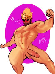 1boy bara enslaved:_odyssey_to_the_west human male male_only monkey_(enslaved:_odyssey_to_the_west) muscle nude penis solo tagme testicles