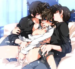 detective_conan gay kaito_kuroba kaitou_kid magic_kaito male male_only shinichi_kudo yaoi