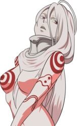 1girls alpha_channel bodysuit deadman_wonderland female female_only limited_palette pale-skinned_female pale_skin png red_eyes shiro_(deadman_wonderland) solo white_hair white_skin