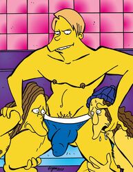 dolph_starbeam jimbo_jones martin_prince the_simpsons victor_hodge