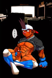 1boy 2011 abs balls blush bottomless capcom censored clothing cum hunmut justice_gakuen male male_only masturbation muscle muscles muscular muscular_male nipples pecs penis precum pubic_hair rival_schools shiritsu_justice_gakuen shoma_sawamura solo solo_male tagme video_games