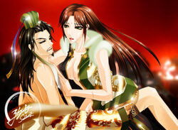 dynasty_warriors female huang_yueying human male straight tagme zhuge_liang