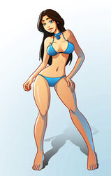 1girls avatar_legends avatar_the_last_airbender bikini female female_focus female_only hagfish kya_(atla) large_breasts simple_background solo solo_female solo_focus swimsuit