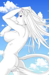 angel anthro ass bigger_version_at_the_source breasts color feline female full gtoyaannno hair mammal mericella pussy source white_hair