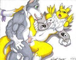 anthro boxice color digimon female fur furry interspecies male renamon sex tagme vaginal_penetration