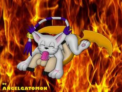 angelgatomon_(artist) digimon gatomon patamon tagme