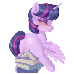 2015 alicorn anus blush book closed_eyes equine female feral friendship_is_magic grinding hair horn mammal masturbation my_little_pony pussy pussy_juice smallandnaughty solo twilight_sparkle_(mlp) wings