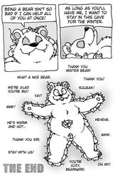 a_cave_for_the_winter balls bear bearnard comic dialogue english_text male_only mammal mouse nishi penis rodent snow text