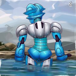 ass bionicle darkpolygon gali gali_(nuva) gali_nuva humanoid lego machine robot water wet