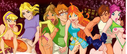 1girls 3boys 5girls ambiguous_penetration areolae artist_request asian ass bloom_(winx_club) blowjob blue_eyes brandon_(winx_club) breast_outside breasts deepthroat double_bun fellatio female flora_(winx_club) ginger glasses human implied_deepthroat implied_oral jpg light-skinned_female long_hair looking_at_viewer lowres male musa_(winx_club) nipples no_panties oral orange_hair petite pigtails pubic_hair pussy redhead sex sky_(winx_club) stella_(winx_club) straight swingers tecna_(winx_club) teenager thong threesome throat_penetration timmy_(winx_club) vaginal_penetration winx_club