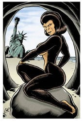 ape barefoot breasts coop_devil feet female planet_of_the_apes primate sideboob solo statue_of_liberty tagme thunder_thighs zira_(planet_of_the_apes)