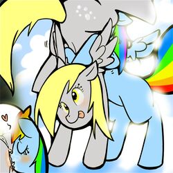 2d derpy_hooves female feral friendship_is_magic inkcookie my_little_pony quadruped rainbow_dash_(mlp) smooth_skin