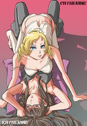 ass big_ass big_breasts breasts catherine catherine_(game) female katherine_mcbride multiple_girls succubus yuri