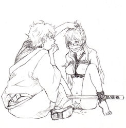 1boy 1girls female gintama gintoki_sakata male sarutobi_ayame tagme