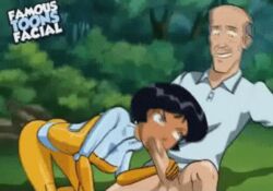 alex_(totally_spies) animated batothecyborg cartoon_network clothing dark-skinned_female dark_skin drawn-hentai famous-toons-facial fellatio female handjob human interracial jerry_lewis_(totally_spies) male oral sex straight teletoon totally_spies