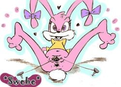 anthro babs_bunny female female_only fur furry mammal rabbit solo swebe tagme tiny_toon_adventures uncensored