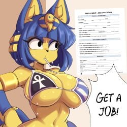 ankha from animal crossing by lucyfercomic