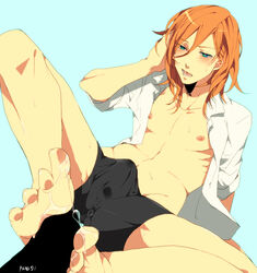 artist_request barefoot censored cum feet footjob jinguuji_ren male penis source_request uta_no_prince-sama yaoi