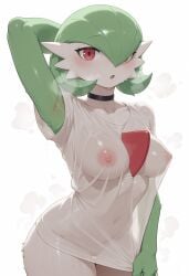 1female 1girl 1girls 2025 2025s 2d ai ai-created ai_art ai_assisted ai_generated anthro anthro_female anthro_only anthrofied areola areolae bedroom_eyes belly_button big_breasts black_choker blush breasts breath breath_cloud breathing chest_spike choker clothing creatures_(company) detailed_background digital_media_(artwork) eyebrows eyelashes female female_anthro female_focus female_only game_freak gardevoir gen_3_pokemon generation_3_pokemon gigantic_breasts green-haired_female green_body green_hair green_skin half-closed_eyes hand_behind_head heavy_breathing hi_res high_quality high_resolution highres hip_focus huge_breasts humanoid humanoid_female illustrious_(stable_diffusion) inside karkinosai large_breasts looking_at_viewer mammal mammal_humanoid multicolored_hair multicolored_skin narrowed_eyes navel nintendo nipples no_humans no_pants not_furry open_mouth pokémon_(species) pokemon pokemon_(franchise) pokemon_(game) pokemon_(species) pokemon_rse pokemorph pony_diffusion_(model) pony_diffusion_xl pussy red-eyed_female red_eyes seductive self_upload short_hair simple_background smile smiling smiling_at_viewer solo solo_female solo_focus spikes spikes_(anatomy) stable_diffusion standing sweat sweatdrop sweatdrop_on_breasts sweatdrops sweatdrops_on_breasts sweating sweaty sweaty_body sweaty_breasts thick_breasts thick_thighs thighs tongue translucent translucent_clothing video_games wet wet_body wet_clothes wet_clothing wet_shirt white_background white_body white_skin wide_hips