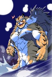 amakuchi anthro canine feline fur furry gay male muscles penis raihi rouen shining_(series) shining_f shining_wind tiger wolf yaoi