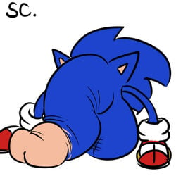 1boy abstract_background affront_to_nature balls blue blue_hair blue_penis body_horror color flaccid funny fur furry glans hair hedgehog humanoid_penis male male_only monophallia penis penis_creature penis_mouth plain_background saltcore sega shoes simple_background solo sonic_(series) sonic_the_hedgehog unusual_penis_placement what white_background