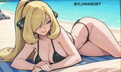 cynthia (pokemon) from nintendo by ylvanne