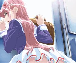 animated ass censored chidori_miu cum cum_on_ass cum_on_body cum_on_lower_body cum_on_pussy ero_train erogos handjob lowres panties penis