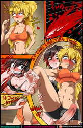 female futa_on_female futanari intersex ruby_rose rwby sirwogdog yang_xiao_long