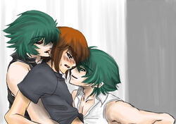 color human jaden_yuki johan_anderson male male_only multiple_males side_view yaoi yu-gi-oh! yu-gi-oh!_gx